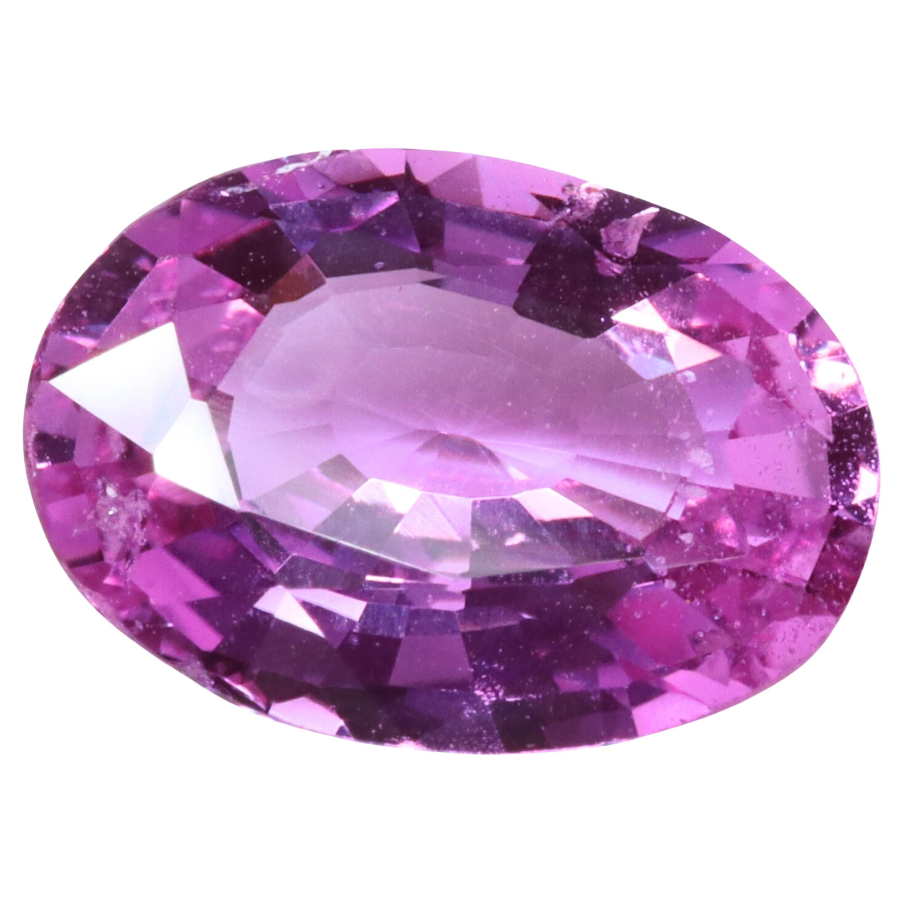 Certified Unheated Vivid Pink Sapphire 1.55ct For Sale
