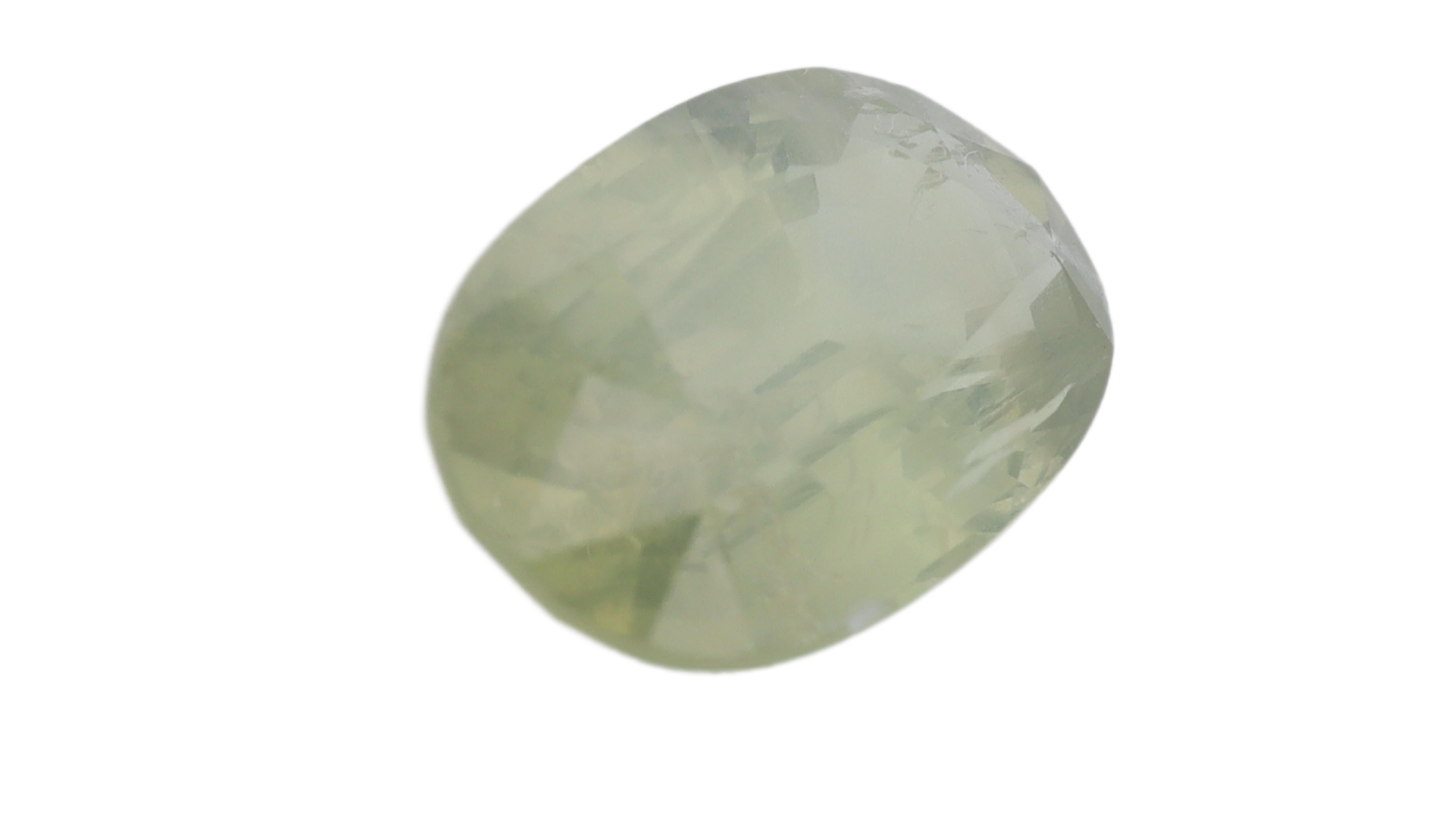Oval Cut Certified Unheated Yellow Sapphire - 5.00ct