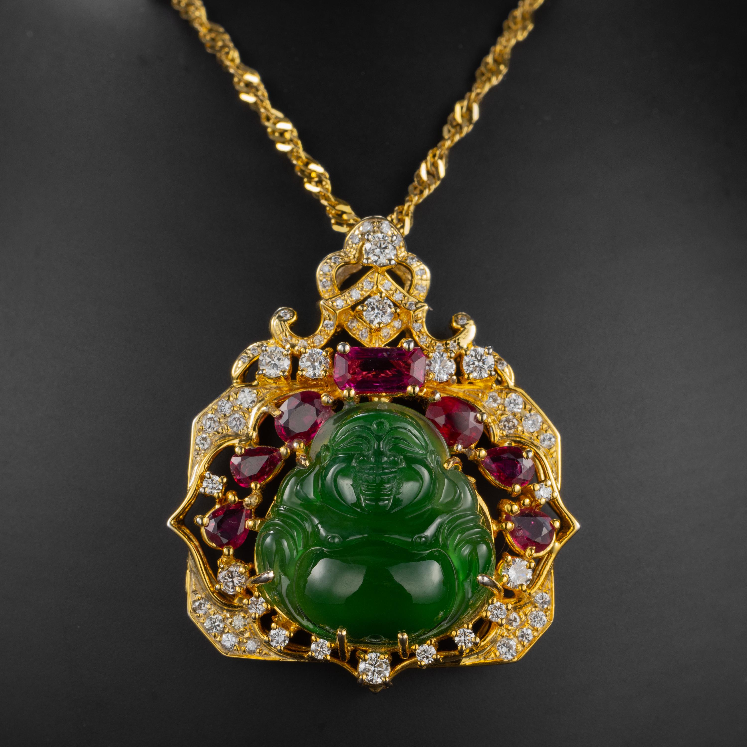 big jade buddha pendant
