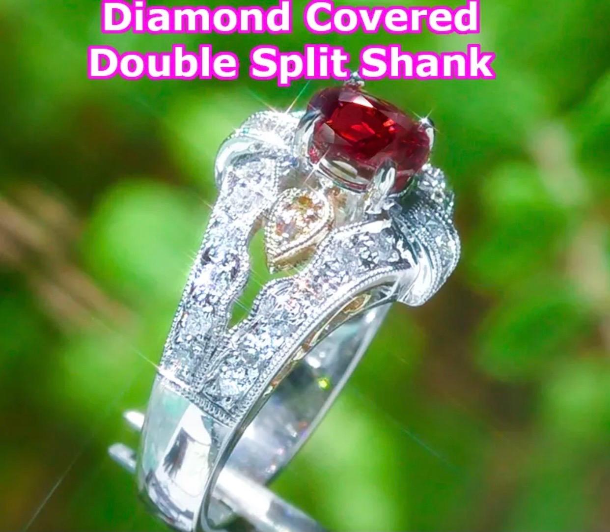 Certified Vintage 2.38 No Heat Burma Ruby Carat Art Deco Style Diamond Ring For Sale 1