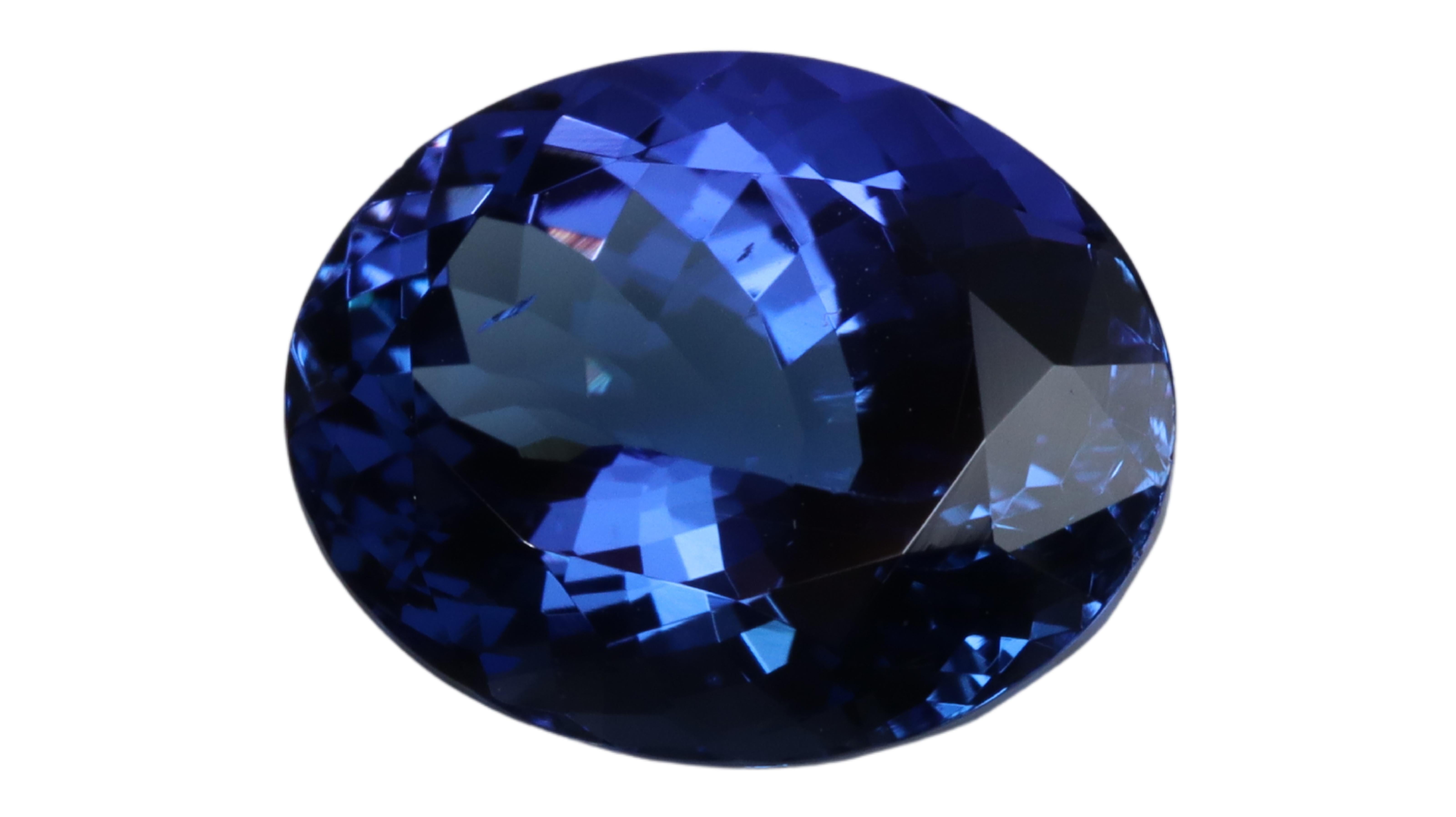 Exceptional stone showcasing a Vivid to Deep Blue color, remitting to the colors of Kashmir and Royal Blue Sapphires. 
Furthermore the cutter showed great craftsmanship and it is well cut, proportional, and the color is evenly distributed throughout