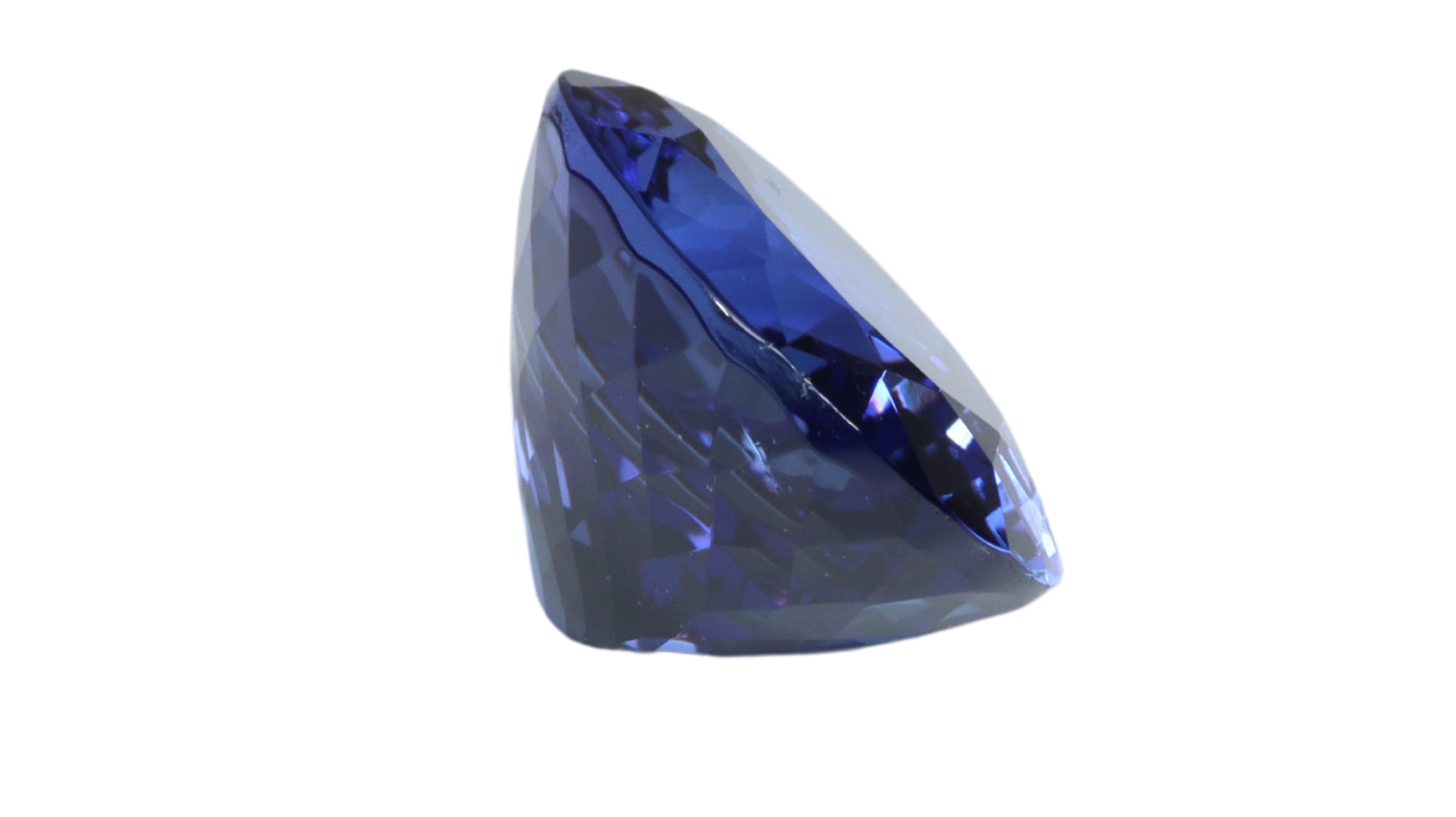 Certified Vivid Blue Tanzanite - 6.30ct For Sale 1