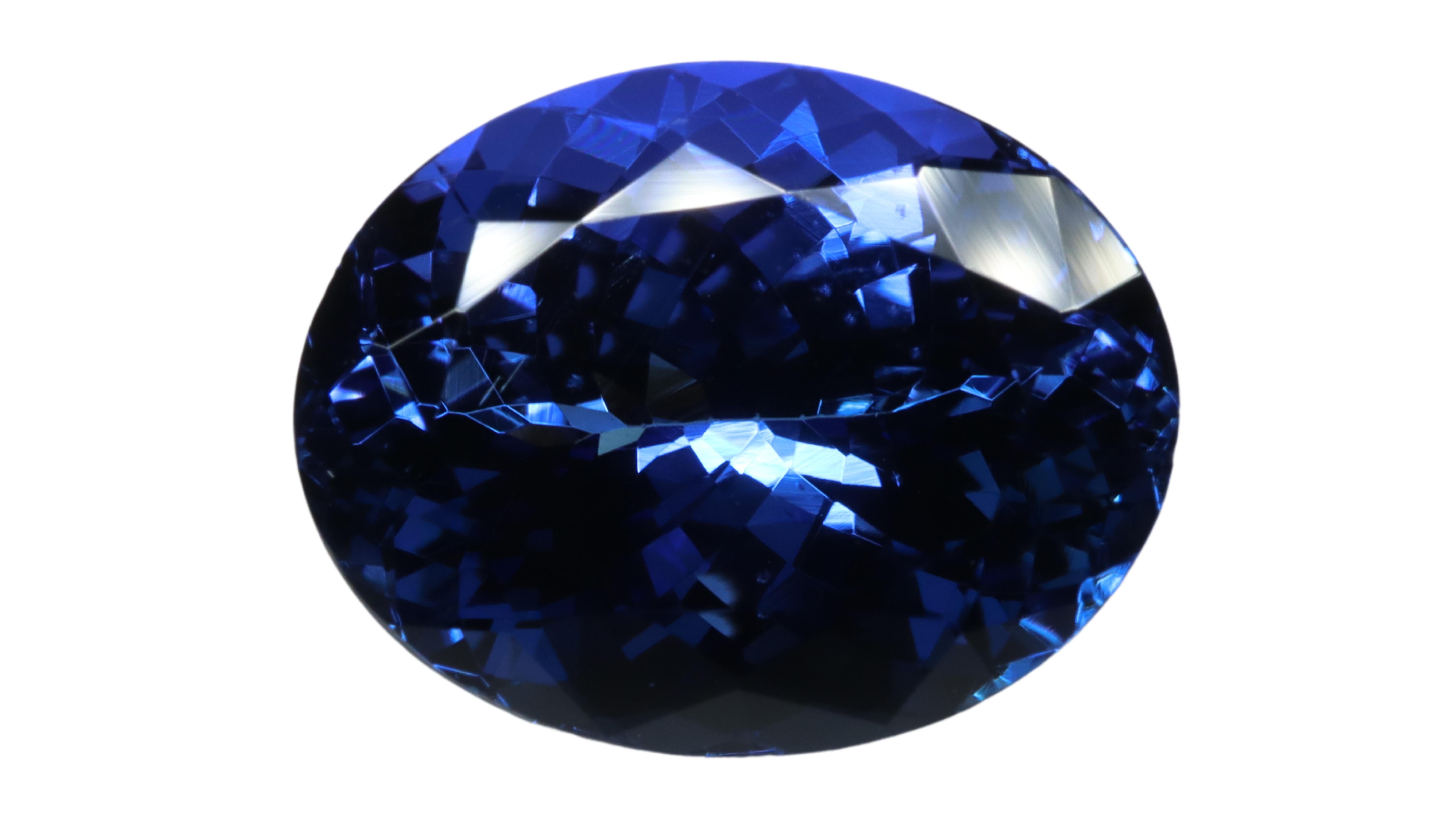 Certified Vivid Blue Tanzanite - 6.30ct For Sale 2