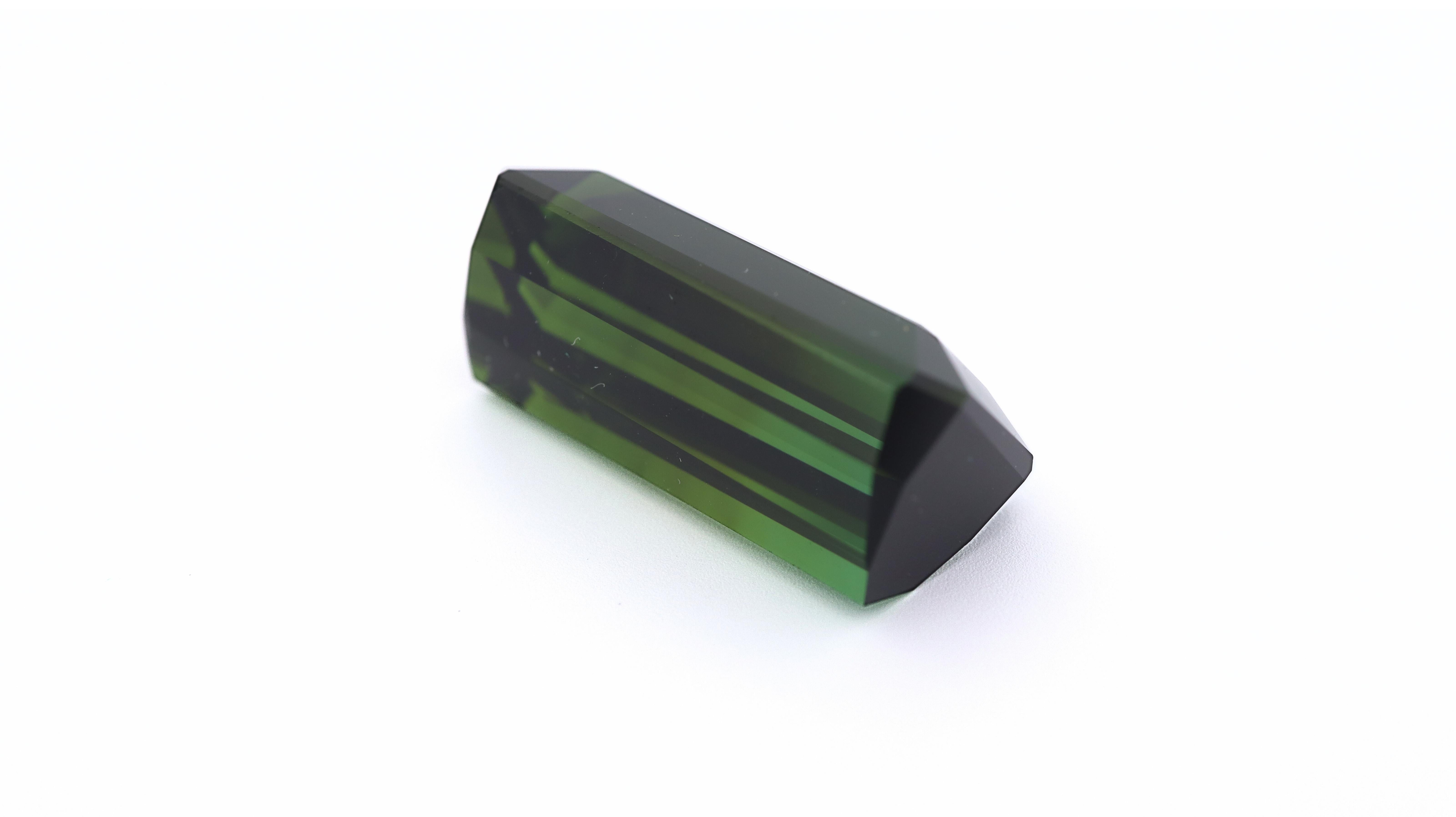 Certified Vivid Green Tourmaline - 24.82ct For Sale 1