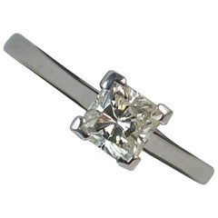 Certified VVS 1.06 Carat Radiant Diamond and Platinum Engagement Ring
