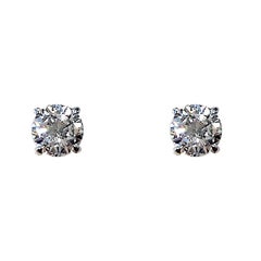Certified White Diamond Earring Studs Three Pairs of Interchangeable Pendants