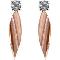 Certified White Diamond Earring Studs Three Pairs of Interchangeable Pendants