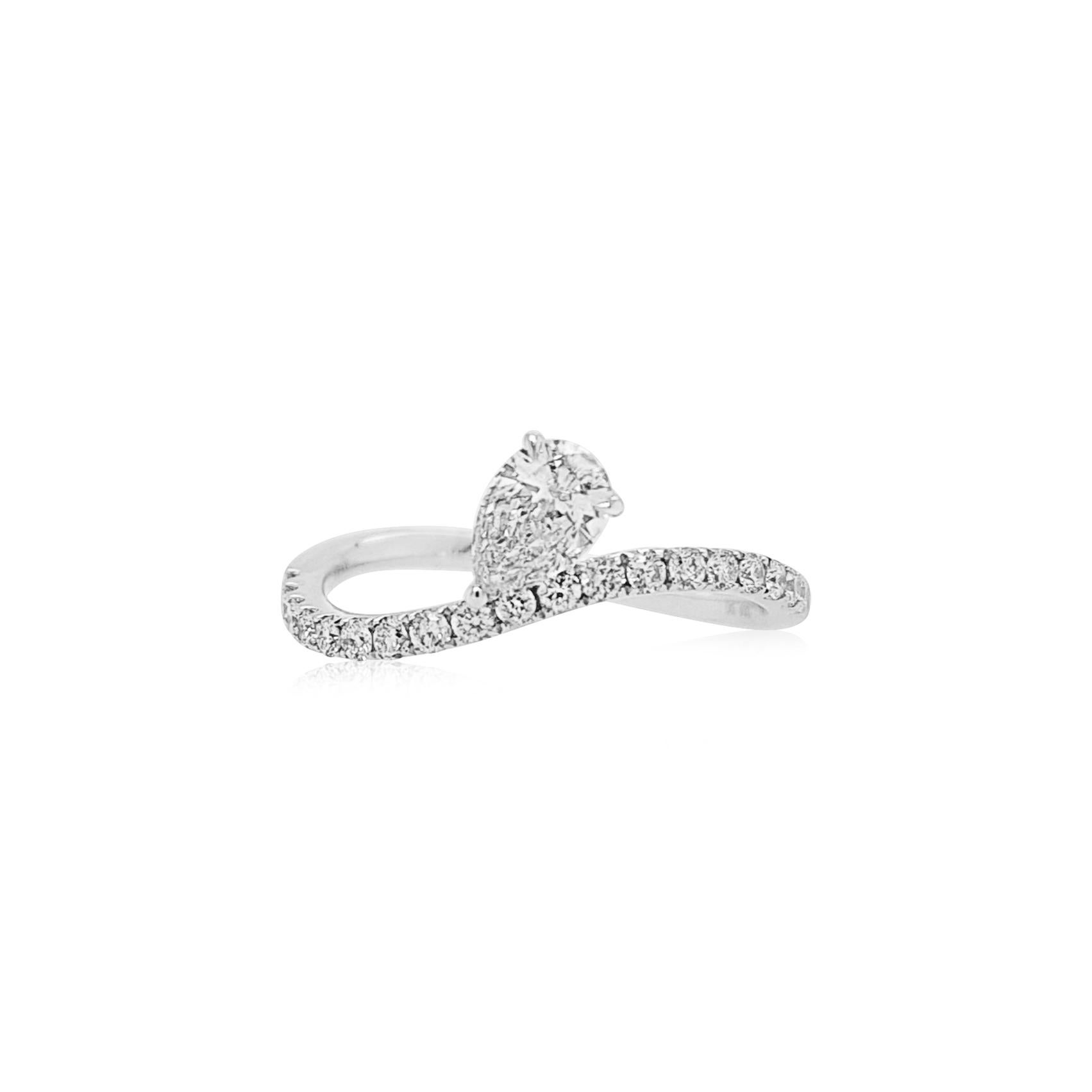 A uniquely designed ring with pear shape white diamond, a perfect gift for your special one.


Center White diamond - 0.403 cts (CGL, Japan Certified)
Round White Diamonds - 0.26 cts
18k Gold

HYT Jewelry is a privately owned company headquartered