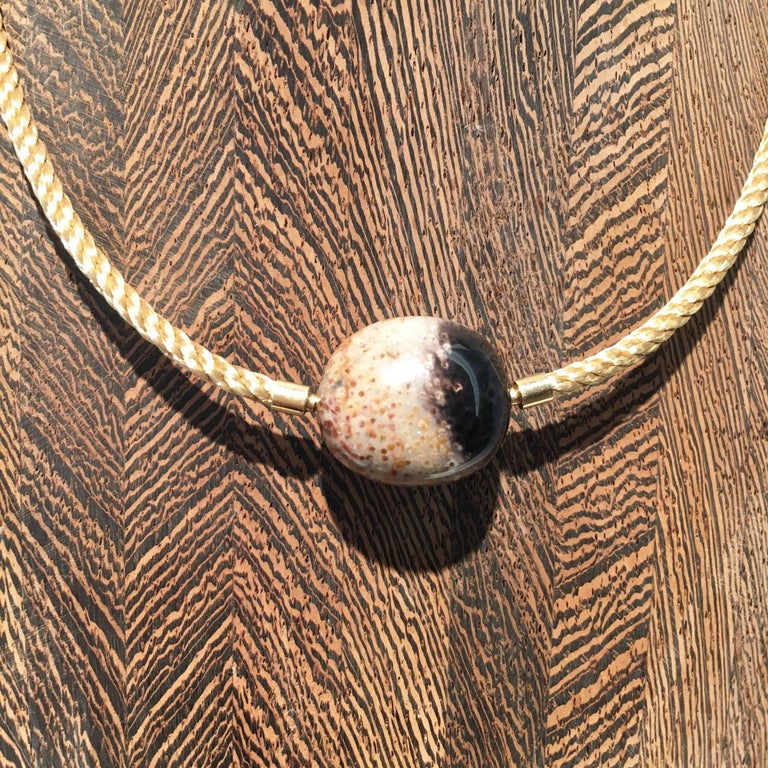 Certified Yellow Gold Twisted Shaped Necklace with four interchangeable