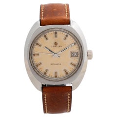 Certina DS automatic date, 37.5mm stainless steel case, patinated dial c 1976