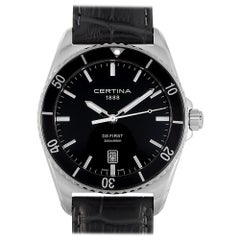 Première montre en cuir noir et céramique pour homme Certina DS C014.410.16.051.00