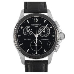 Certina DS First Chronograph Moonphase Black Dial Ladies Watch C030.250.16.056.0