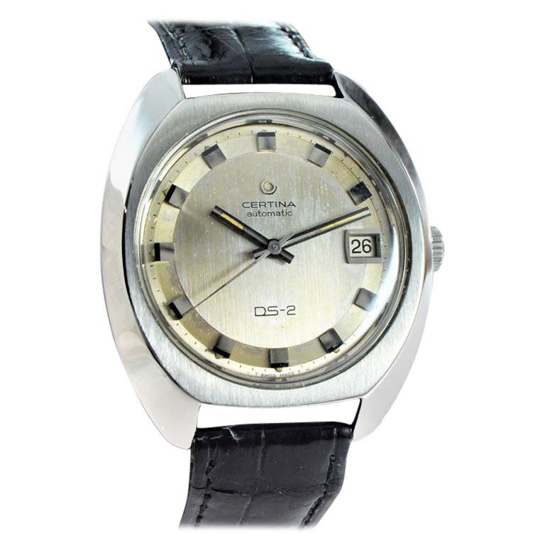 Reloj automático Certina de acero inoxidable de alta calidad, hacia la década de 1970