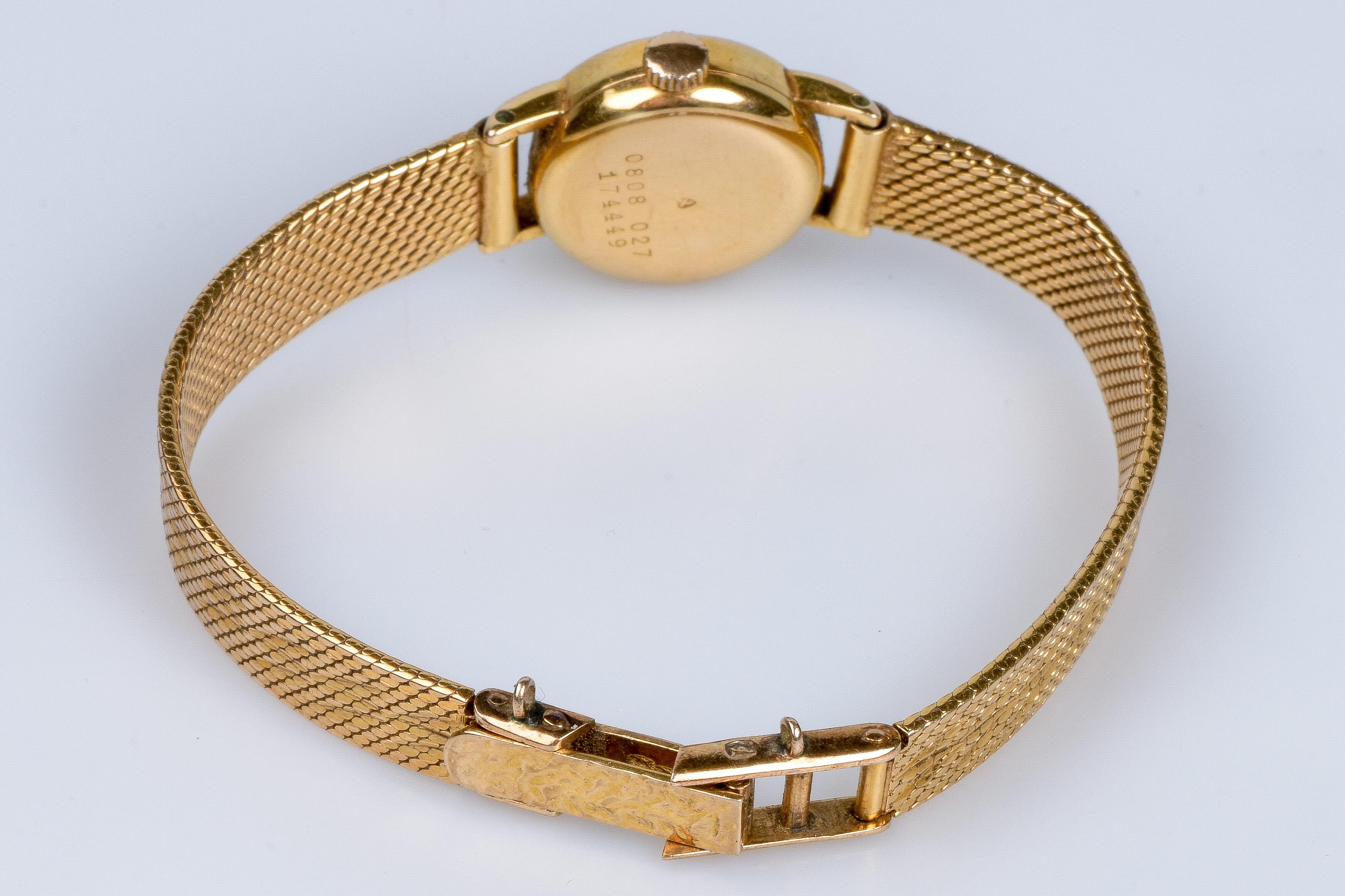 CERTINA's watch in 18carats yellow gold with a soft decorated fine mesh bracelet 5