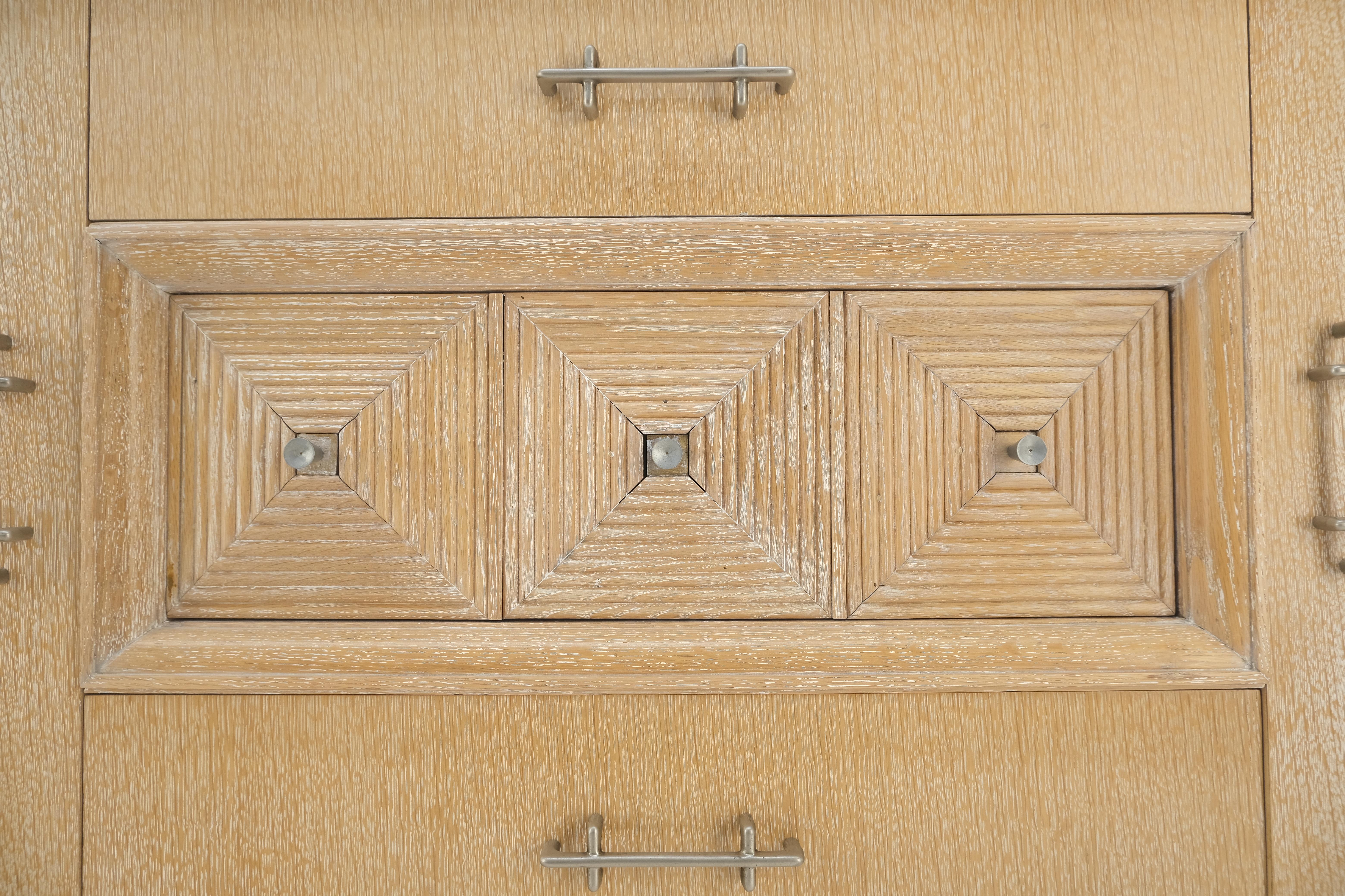 Mid-Century moderno Credenza in Oak Oak restaurato della metà del secolo scorso lunga 54