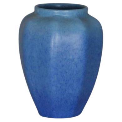 Cerulean Blue Art Deco Vessel by Pilkington Royal Lancastrian Pottery For Sale