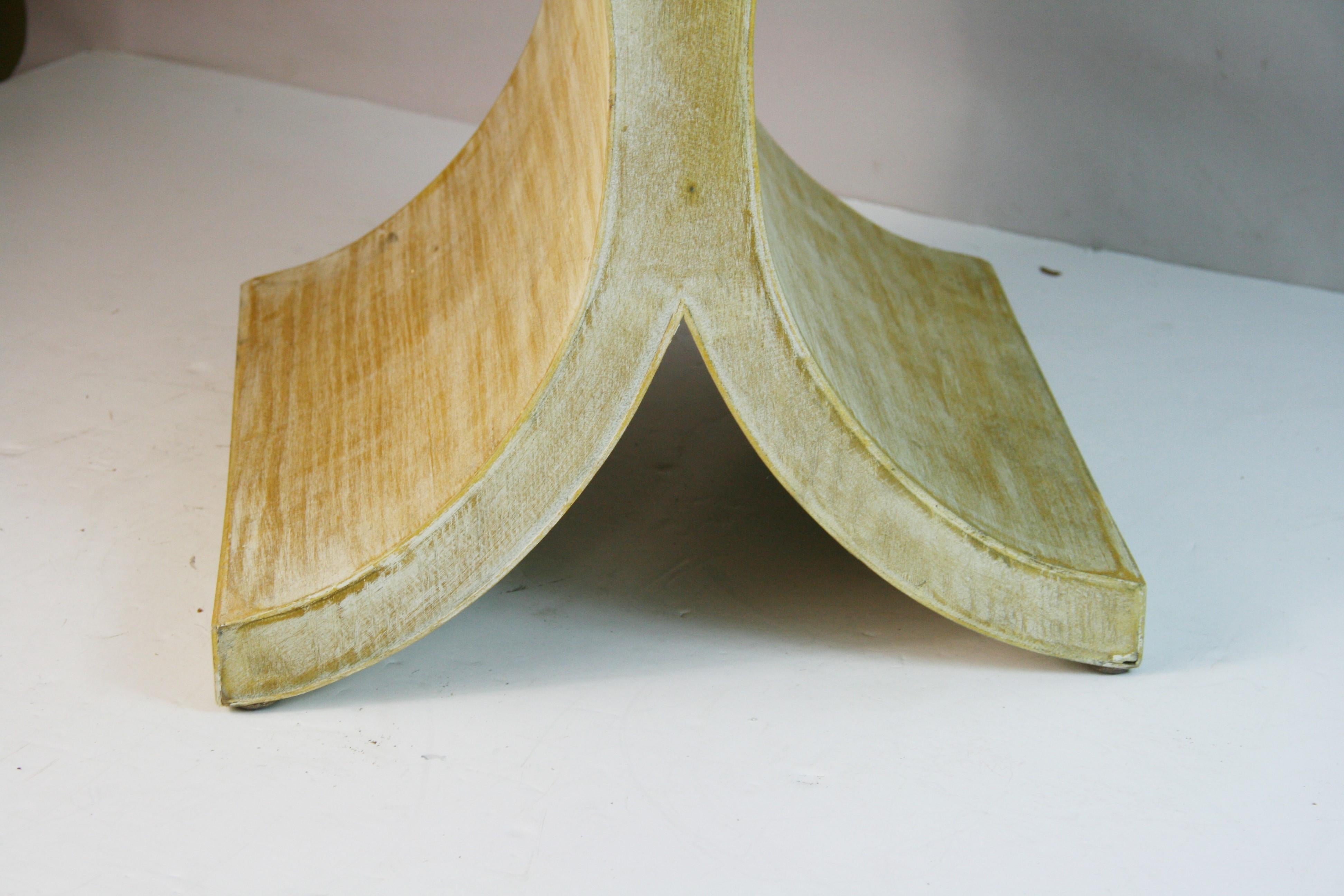 Cerulian Oak Mirrored X Side / End  Table  (2 available} For Sale 6