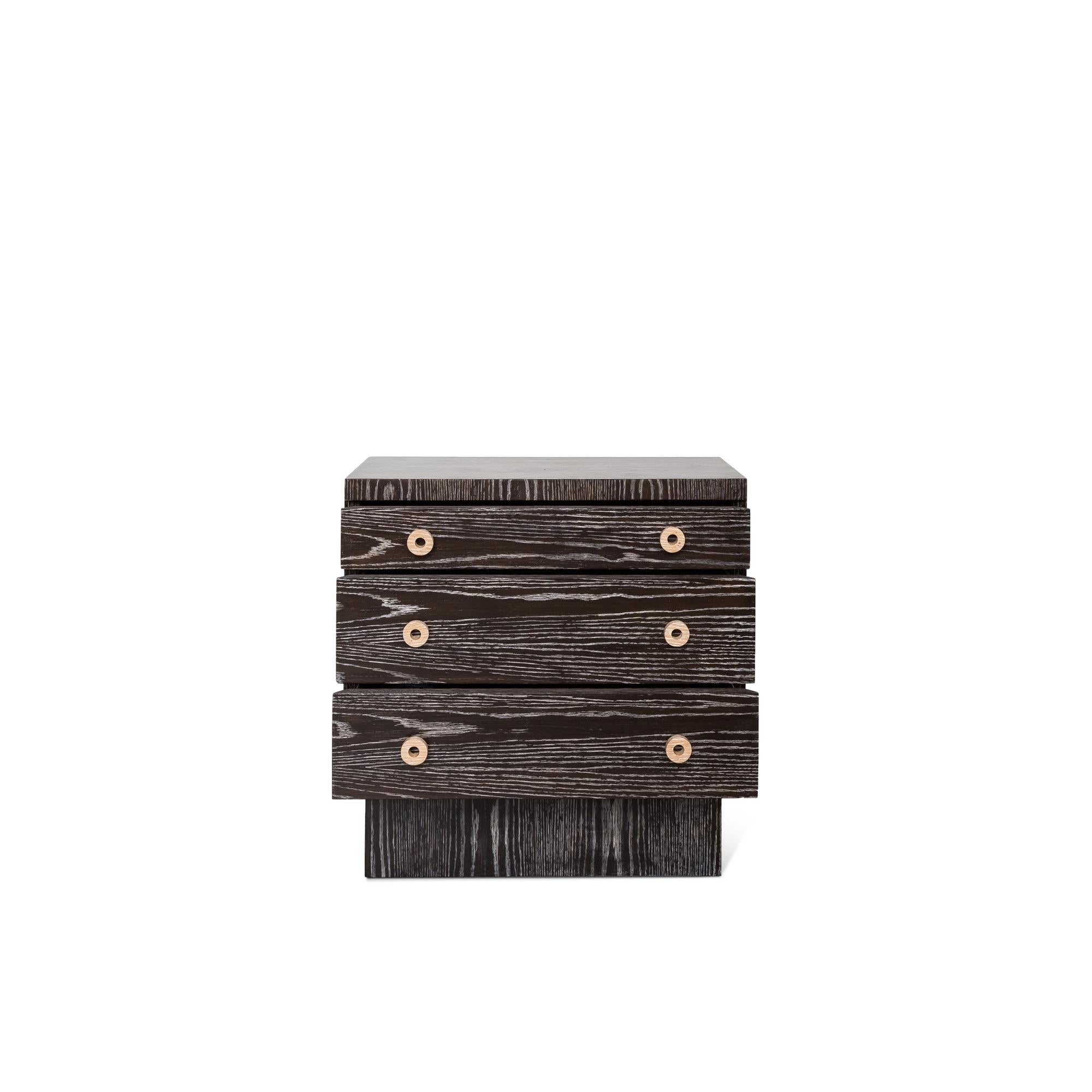 The Aquidneck Nightstand is part of the collaborative collection with interior designer Brian Paquette and features four drawers with solid wood knobs. This piece is available in exclusive BP for LF finishes as well as the standard Lawson-Fenning