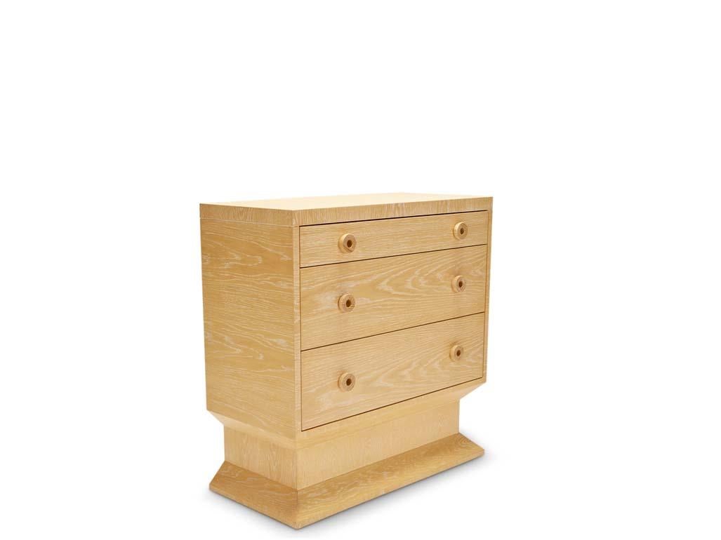 Mid-Century Modern Cerused Oak Aquidneck Nightstand by Brian Paquette for Lawson-Fenning For Sale