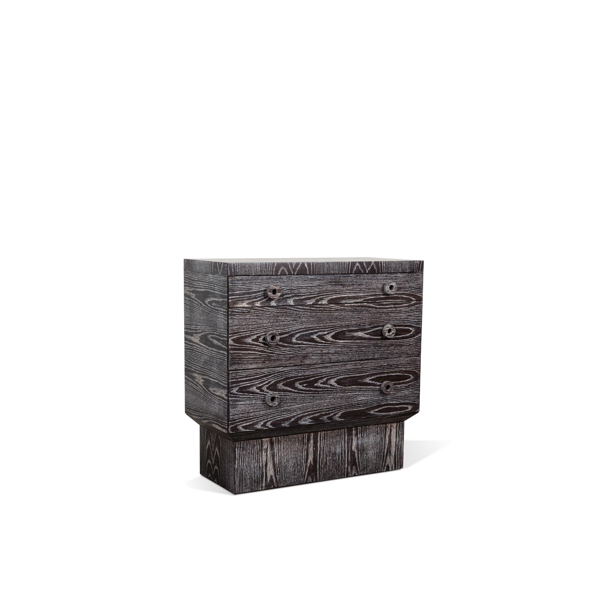 American Cerused Oak Aquidneck Nightstand by Brian Paquette for Lawson-Fenning