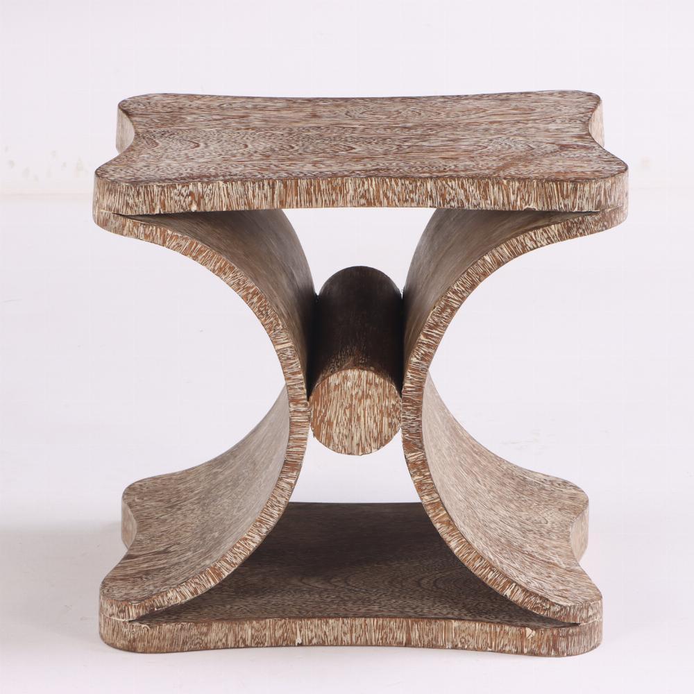 Argentin Banc/table en chêne cérusé, à la manière de Jean-Michel Frank. Contemporain. en vente