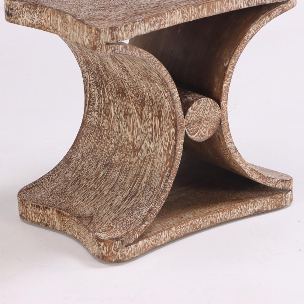 Cerused Oak Bench / Table, in the manner of Jean-Michel Frank. In Good Condition For Sale In Philadelphia, PA