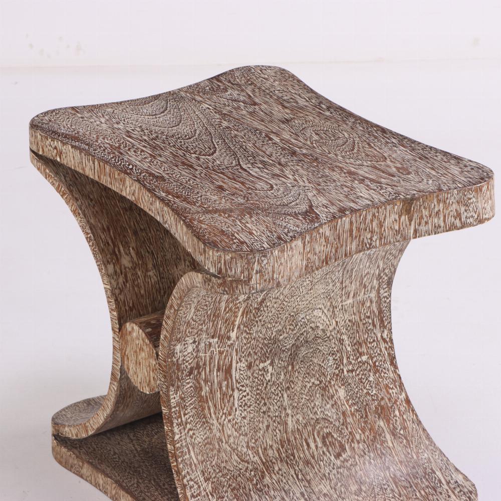 Cérusé Banc/table en chêne cérusé, à la manière de Jean-Michel Frank. Contemporain. en vente