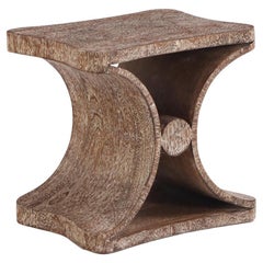 Panca/tavolo in Oak cerato, alla maniera di Jean-Michel Frank. Contemporaneo.