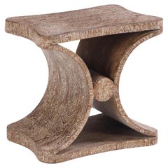 Panca/tavolo in Oak cerato, alla maniera di Jean-Michel Frank. Contemporaneo.
