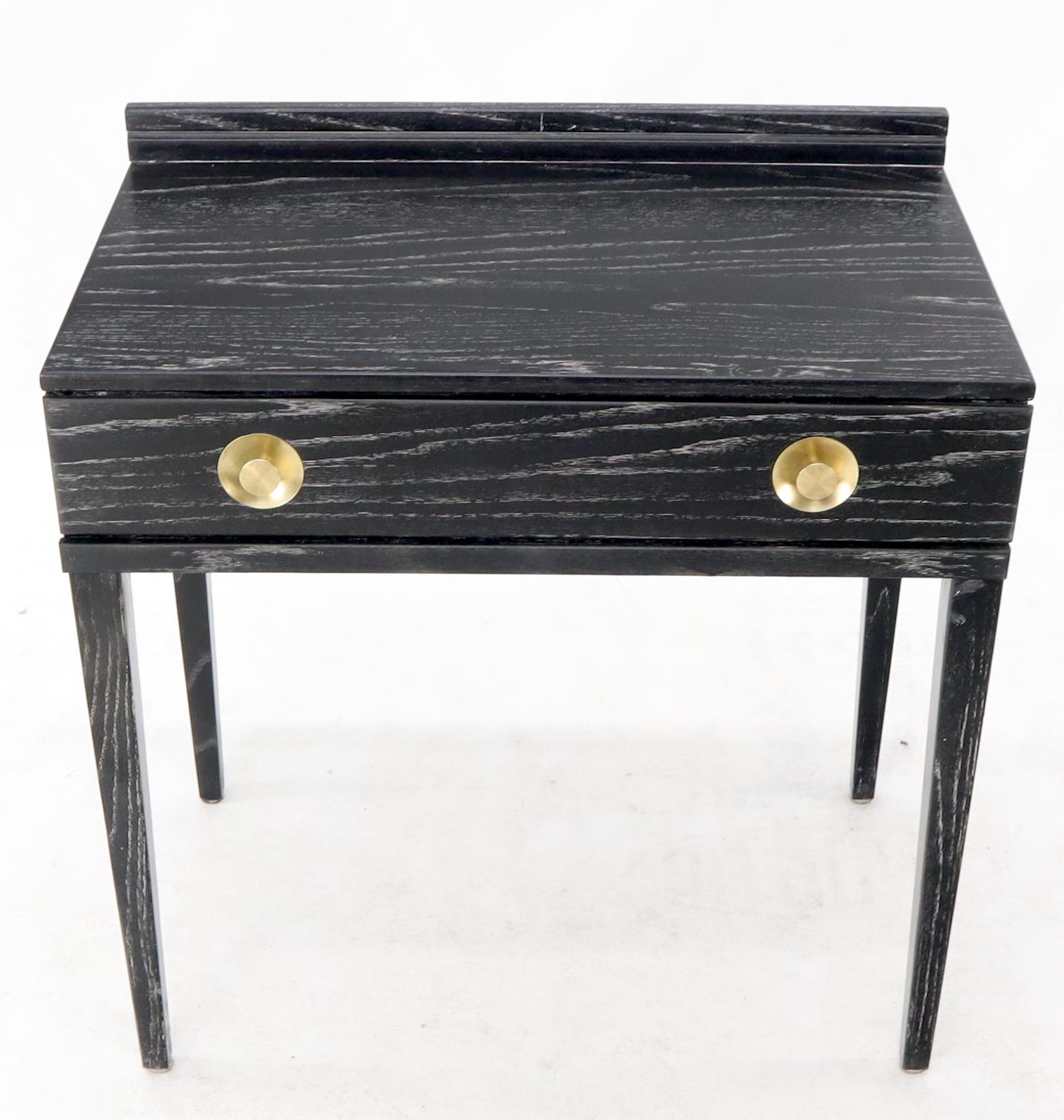 Cerused OAK Schwarz-Weiß Kleine Konsole mit einer Schublade Schreibtisch (Moderne der Mitte des Jahrhunderts) im Angebot