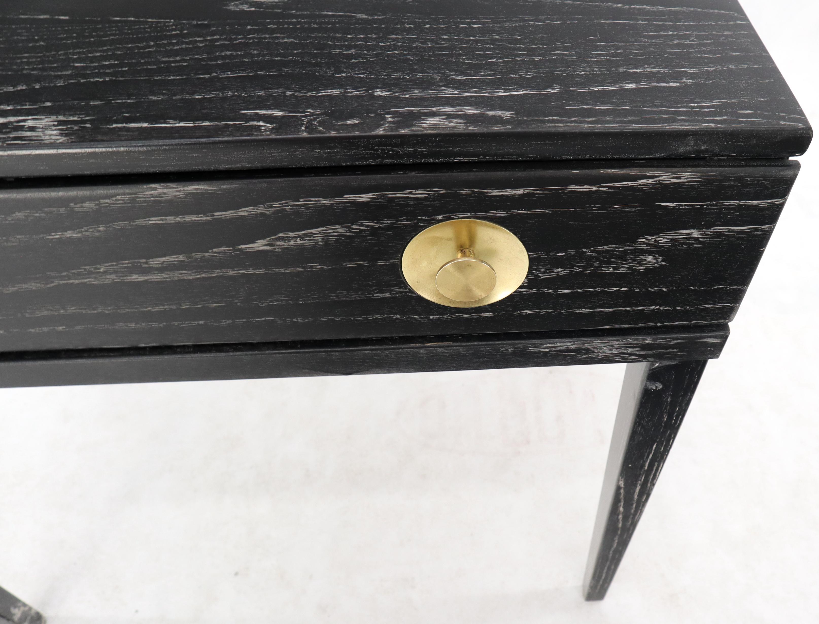 Cerused OAK Schwarz-Weiß Kleine Konsole mit einer Schublade Schreibtisch (Gekälkt) im Angebot