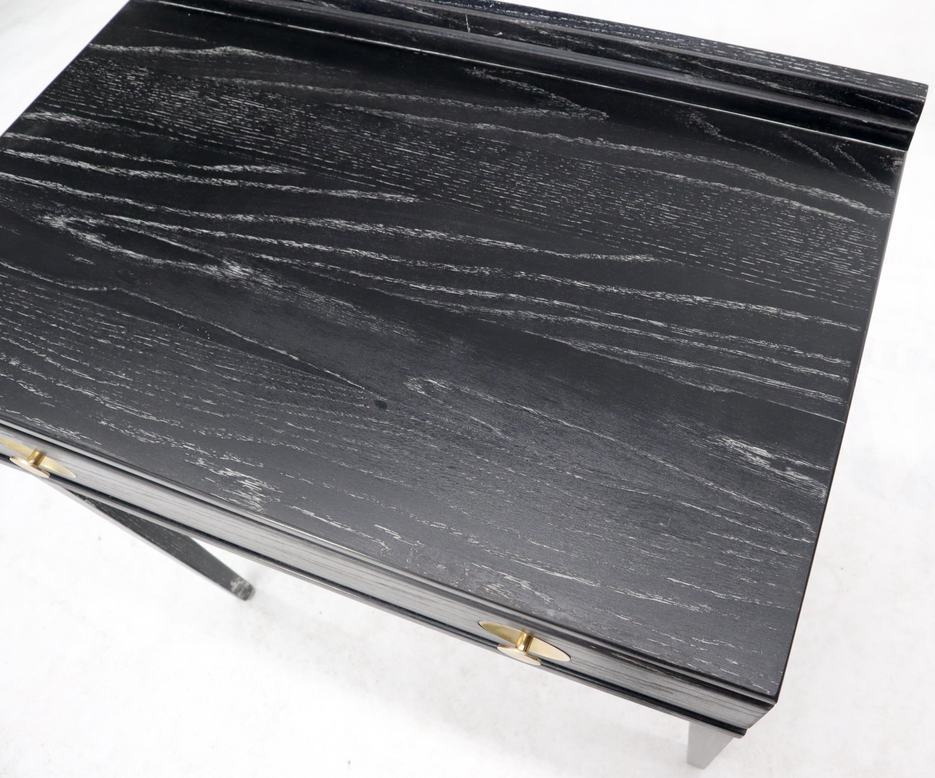Cerused OAK Schwarz-Weiß Kleine Konsole mit einer Schublade Schreibtisch im Zustand „Hervorragend“ im Angebot in Rockaway, NJ