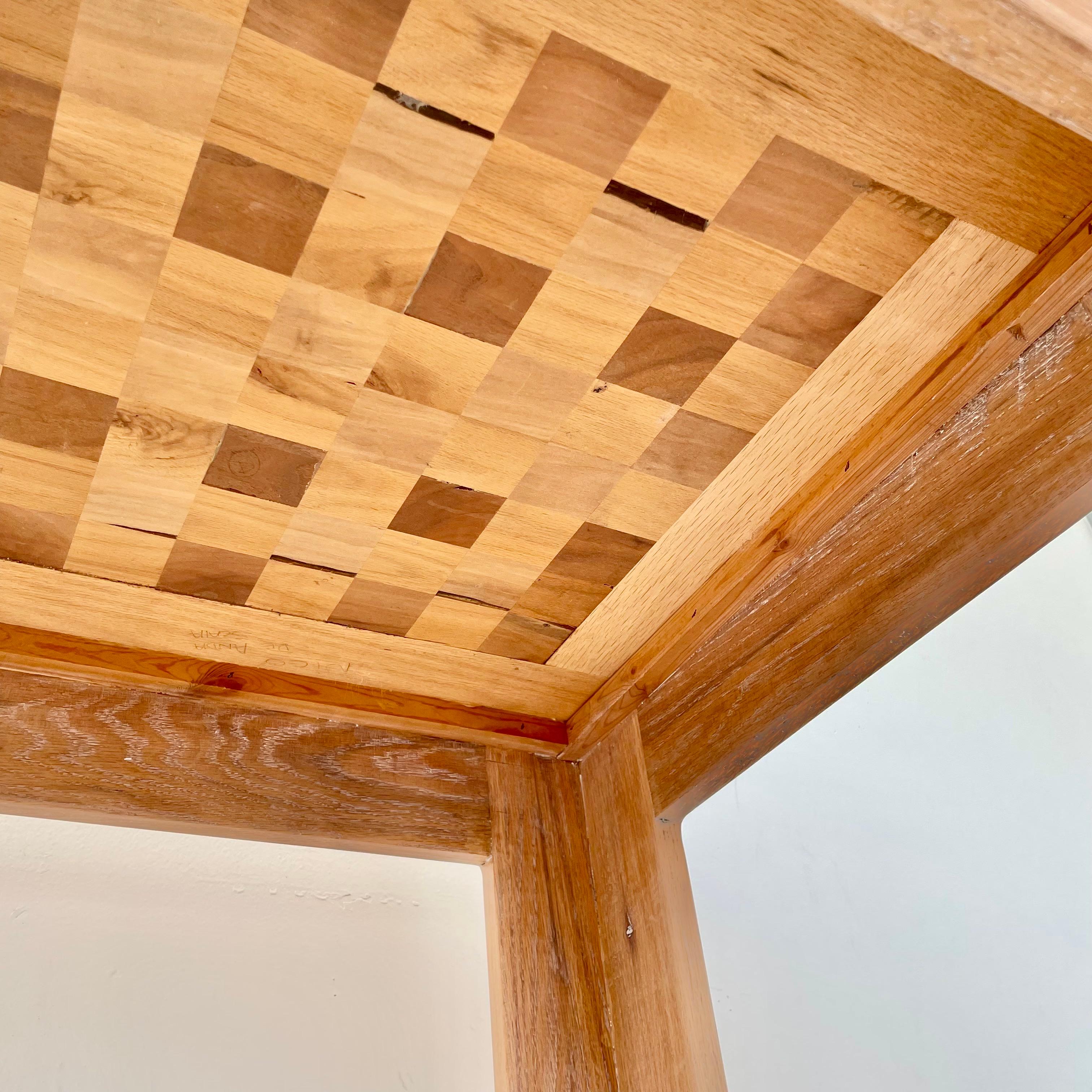Cerused Oak Chess Table 4