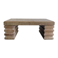 Table à cocktail en chêne cérusé, France, années 1930