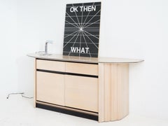 Cerused Oak Console Cabinet, 1990s