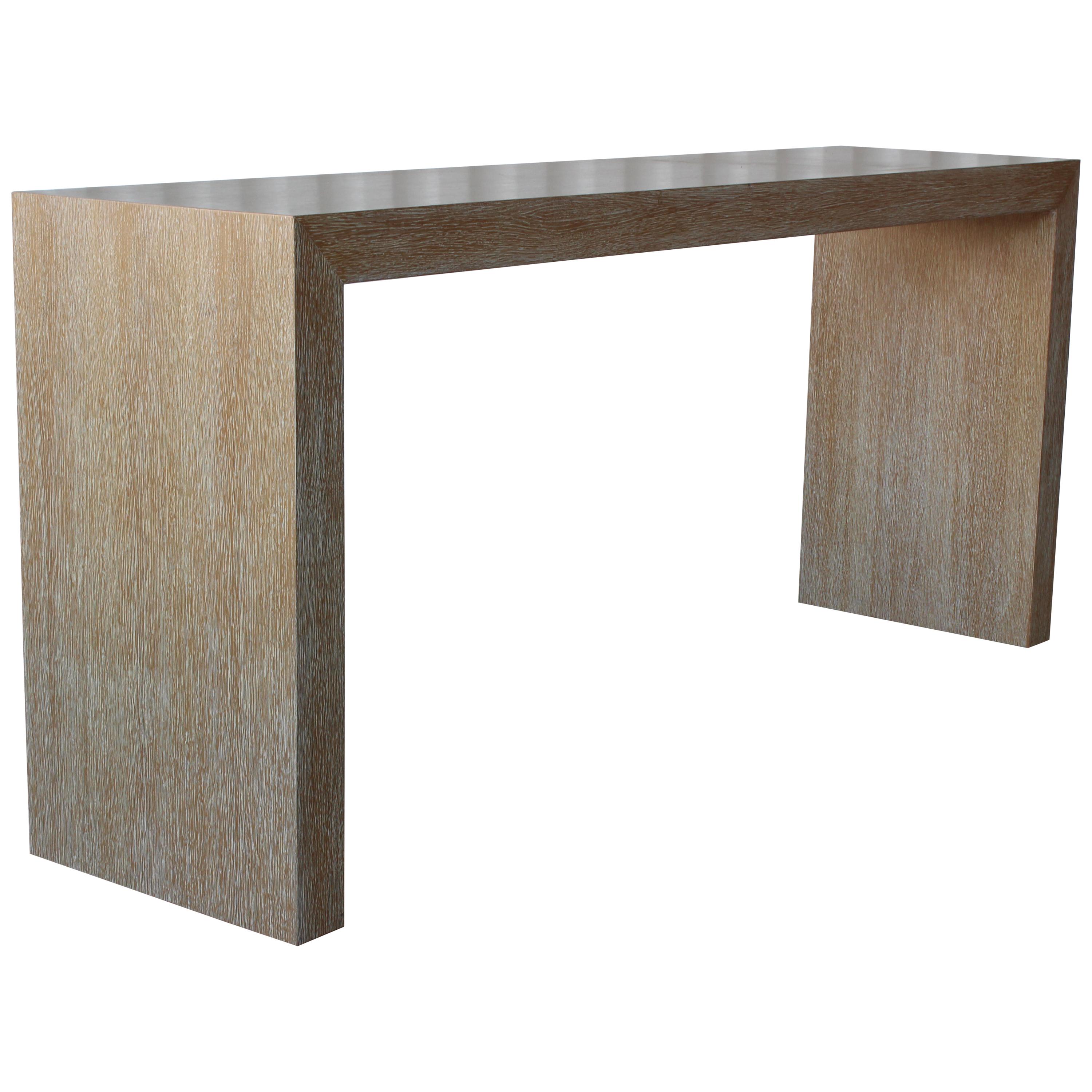 Cerused Oak Console Table