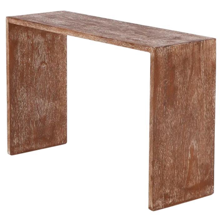 Cerused Oak Console Table in the Manner of Jean Michel-Frank For Sale
