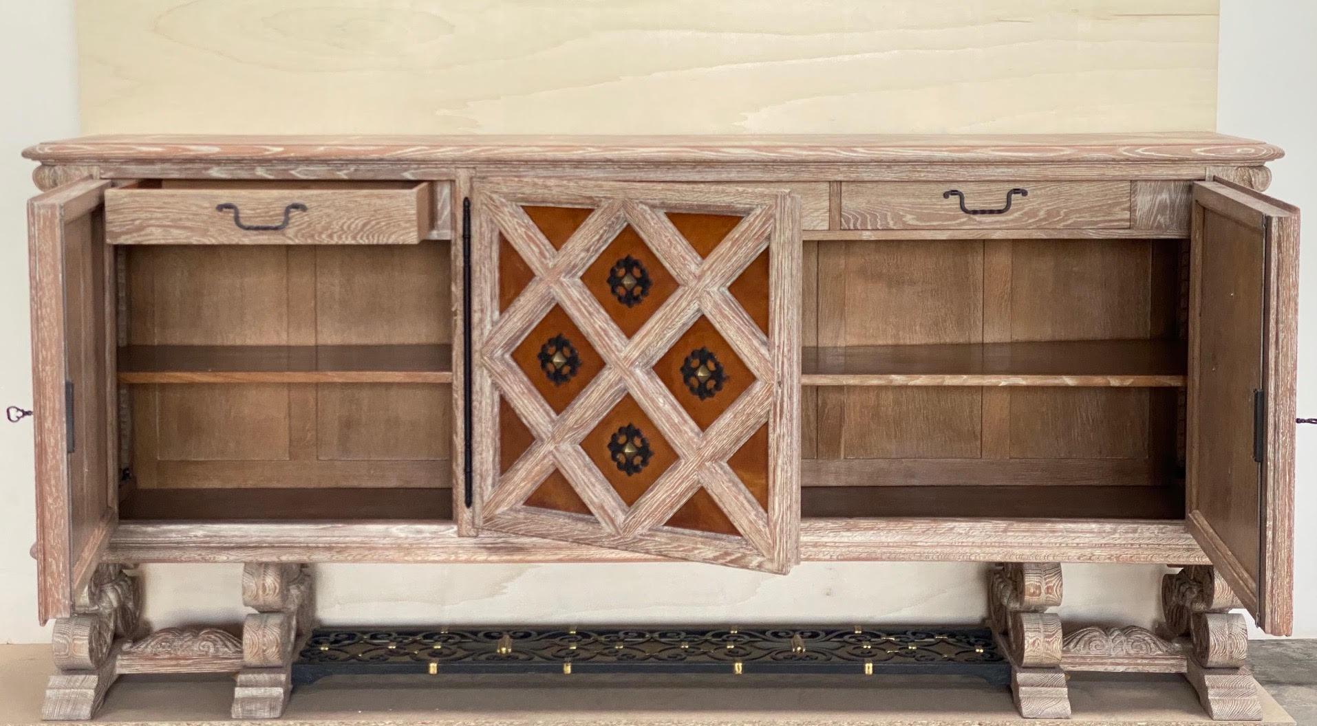 French Cerused Oak Credenza by Jean-Charles Moreux, 1938