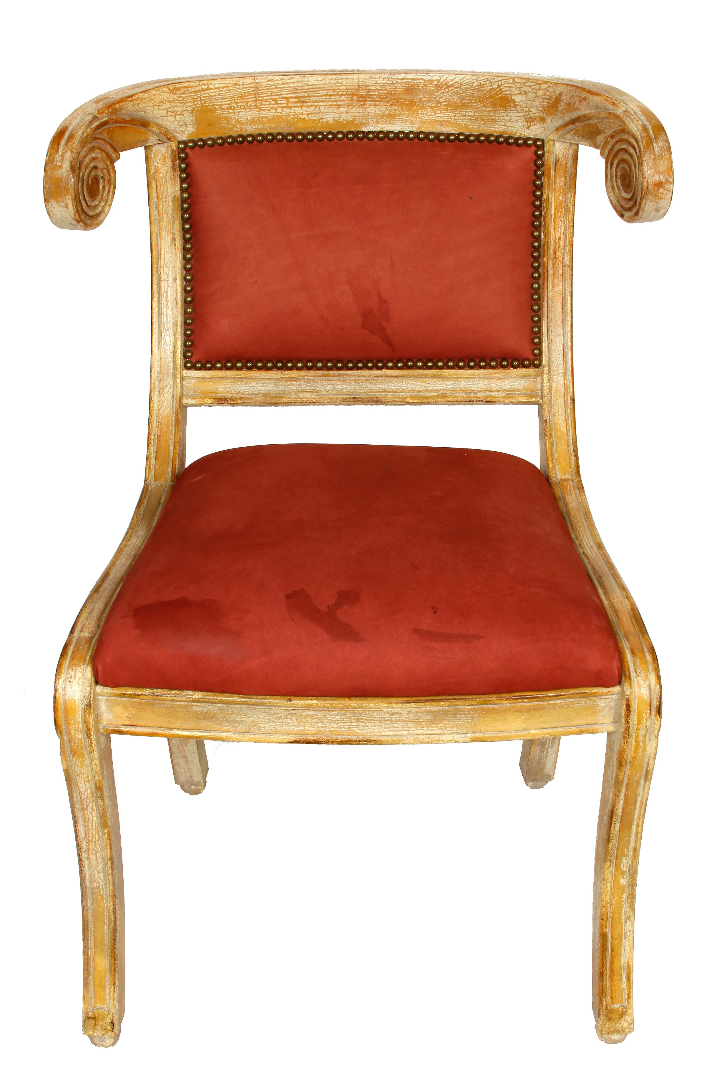 Cerused Oak Directoire Side Chair In Good Condition In Locust Valley, NY