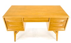 Cerused Oak Fine Sculptural Base Jack Van Der Molen Mid Century Desk Table MINT!