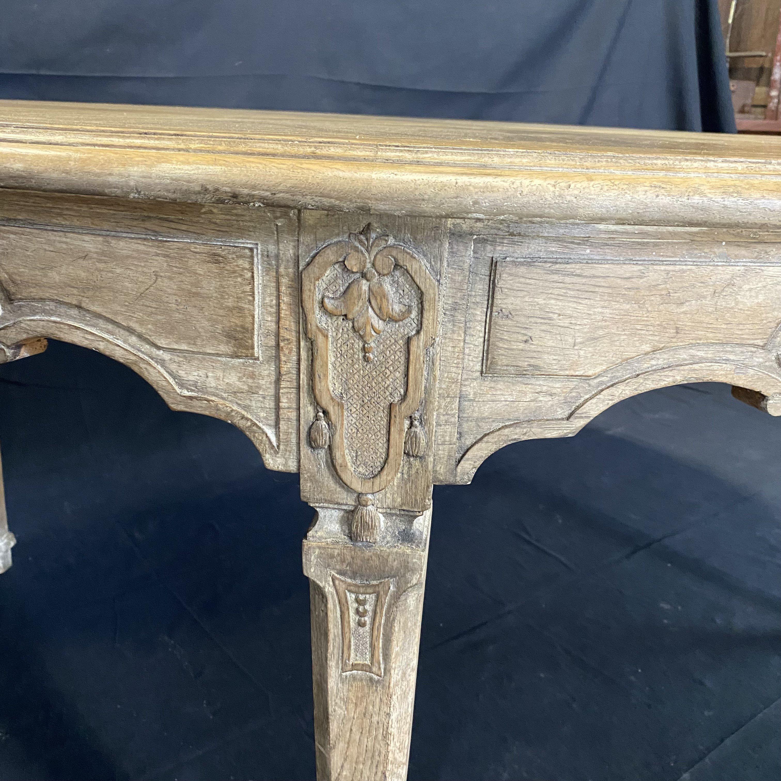 Cerused Oak French Provincial Style Large Dining Table by Erik Bolin In Good Condition In Hopewell, NJ