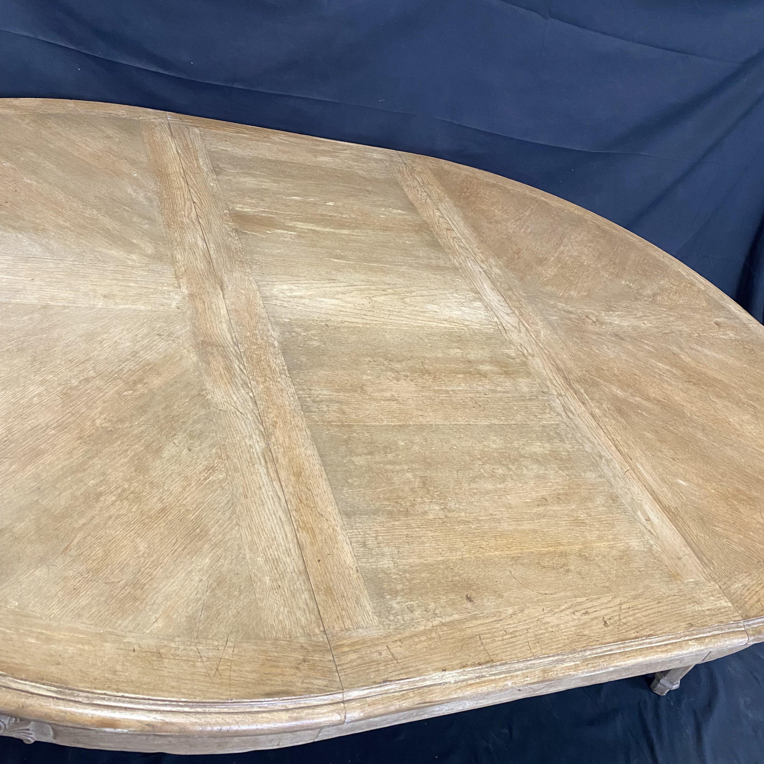 Cerused Oak French Provincial Style Large Dining Table by Erik Bolin 3