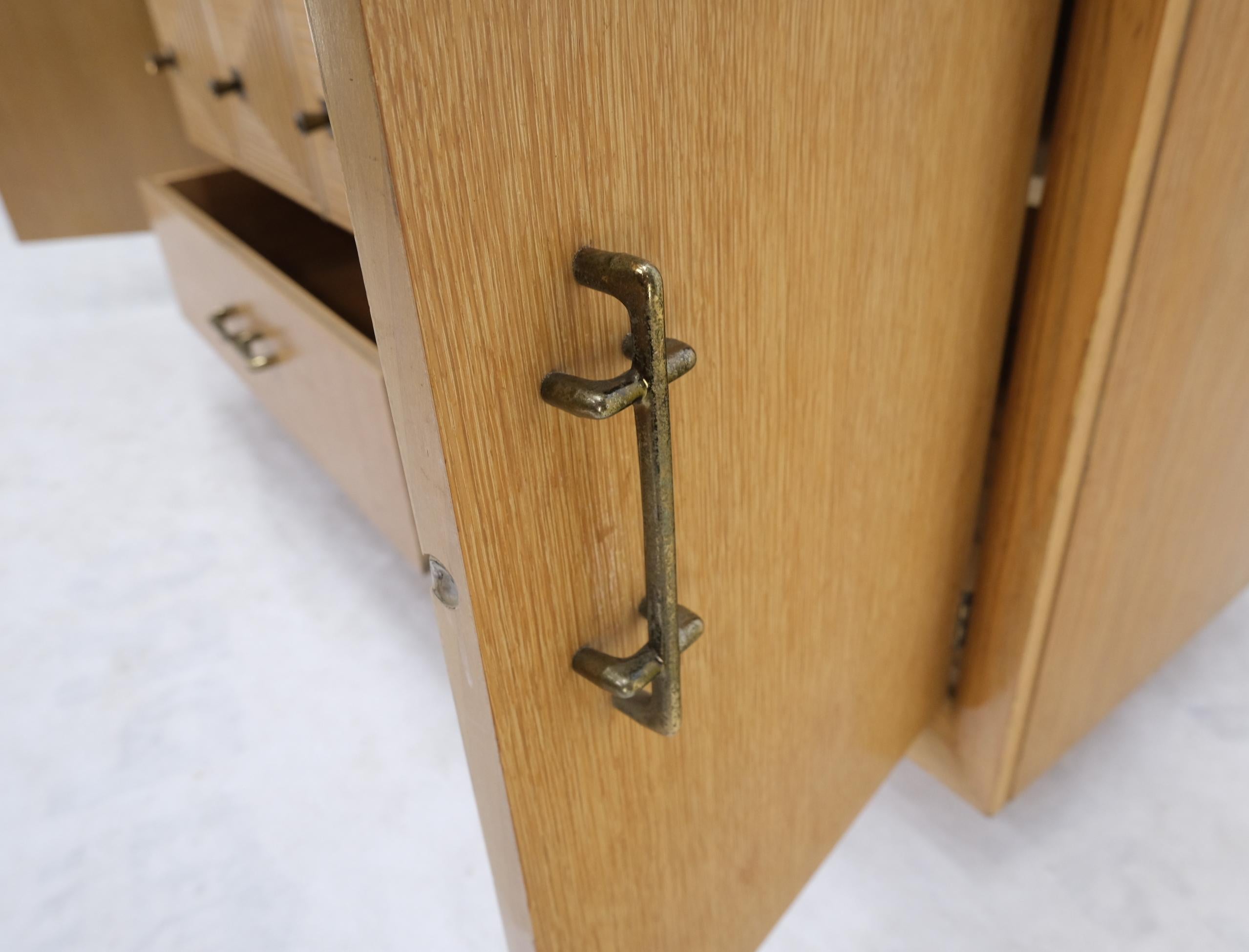 Cerused Oak Mid Century Credenza Sideboard Dresser Cabinet Buffet For Sale 3
