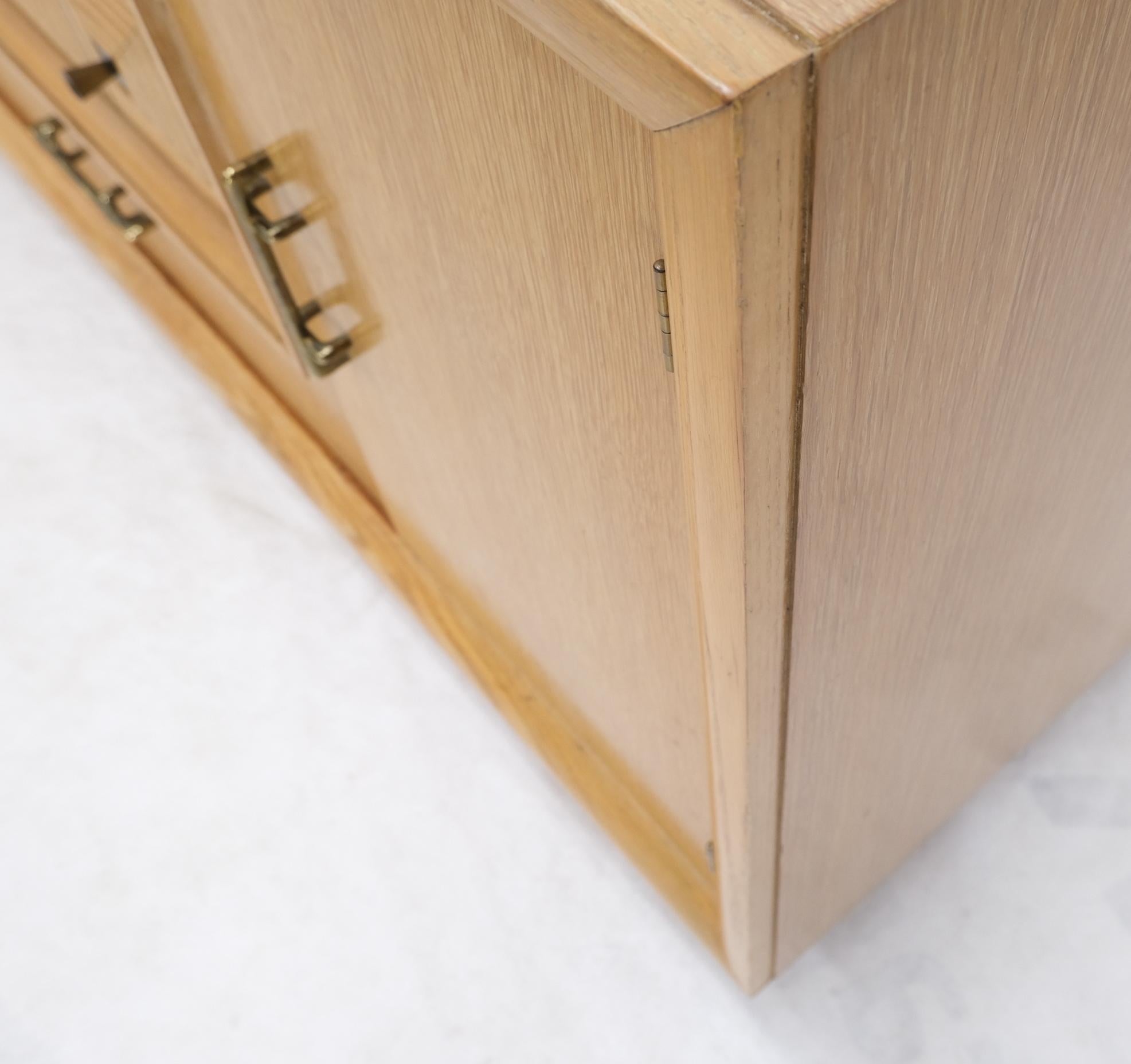 Cerused Oak Mid Century Credenza Sideboard Dresser Cabinet Buffet For Sale 7