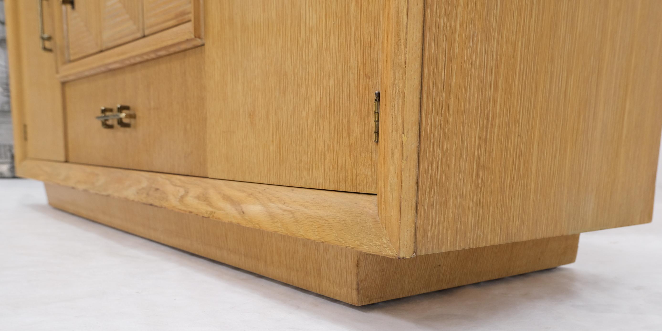 Cerused Oak Mid Century Credenza Sideboard Dresser Cabinet Buffet For Sale 8