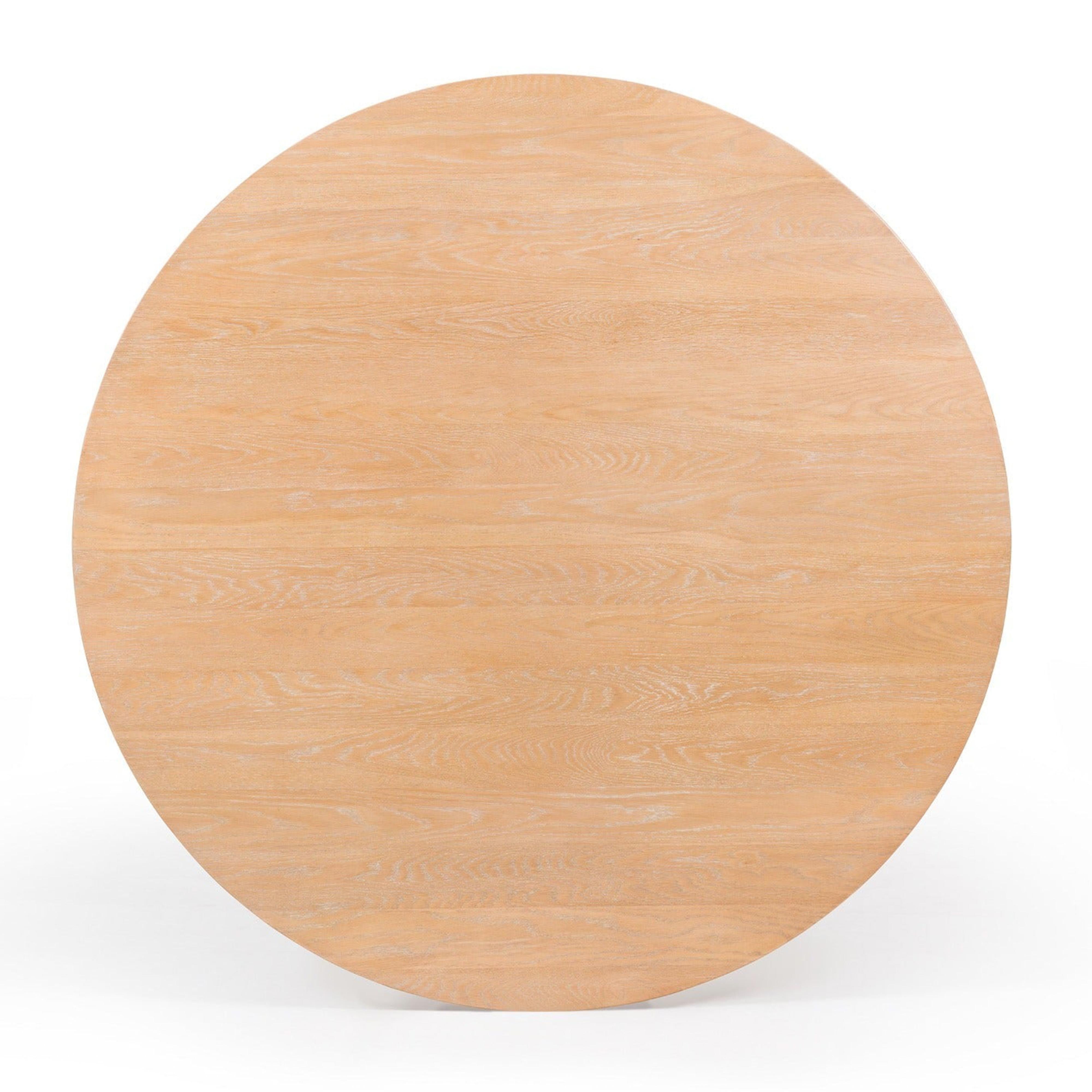 Vietnamese Cerused Oak Pedestal Dining Table, Haven, by Bunny Williams Home For Sale