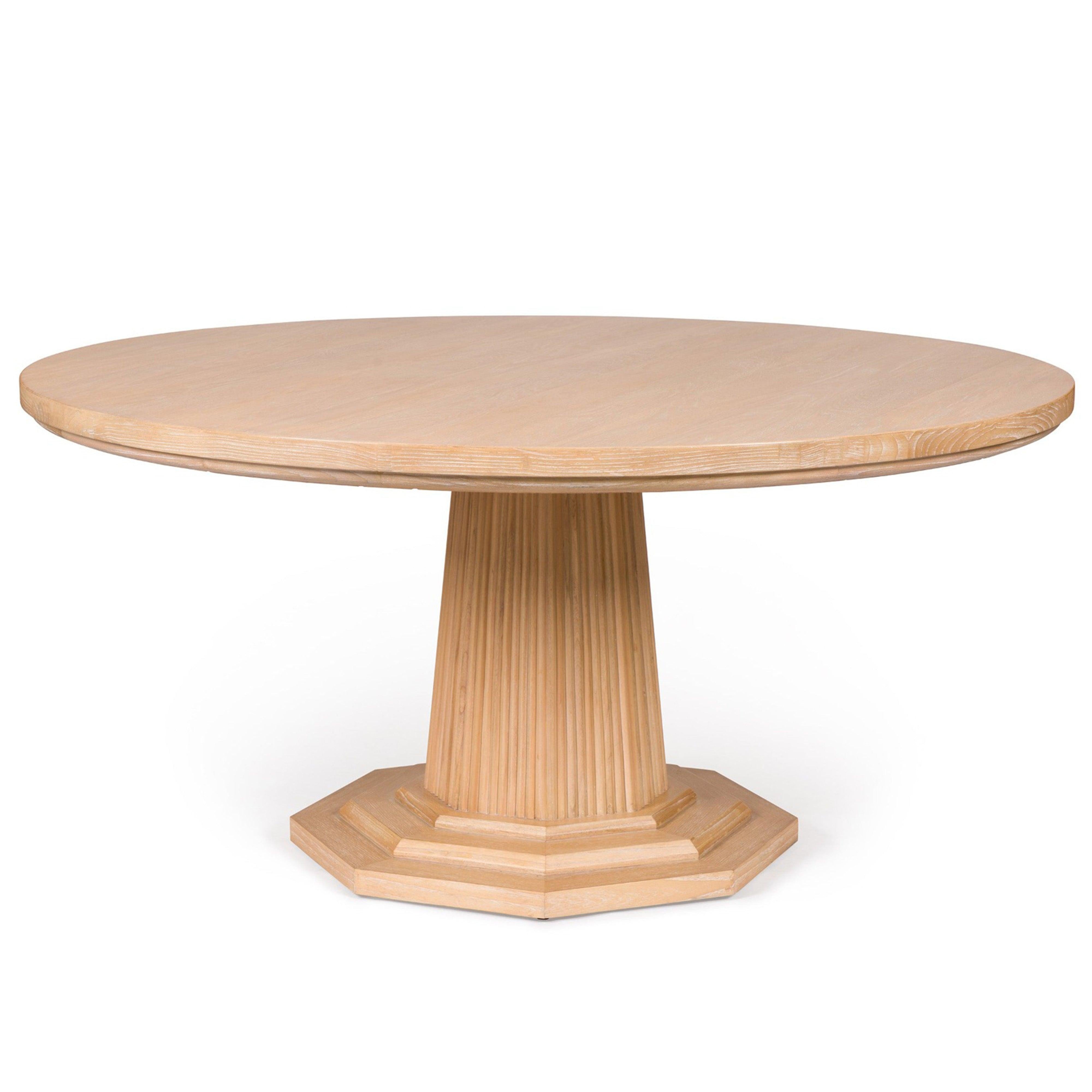 Cerused Oak Pedestal Dining Table, Haven, by Bunny Williams Home In New Condition For Sale In New York, NY