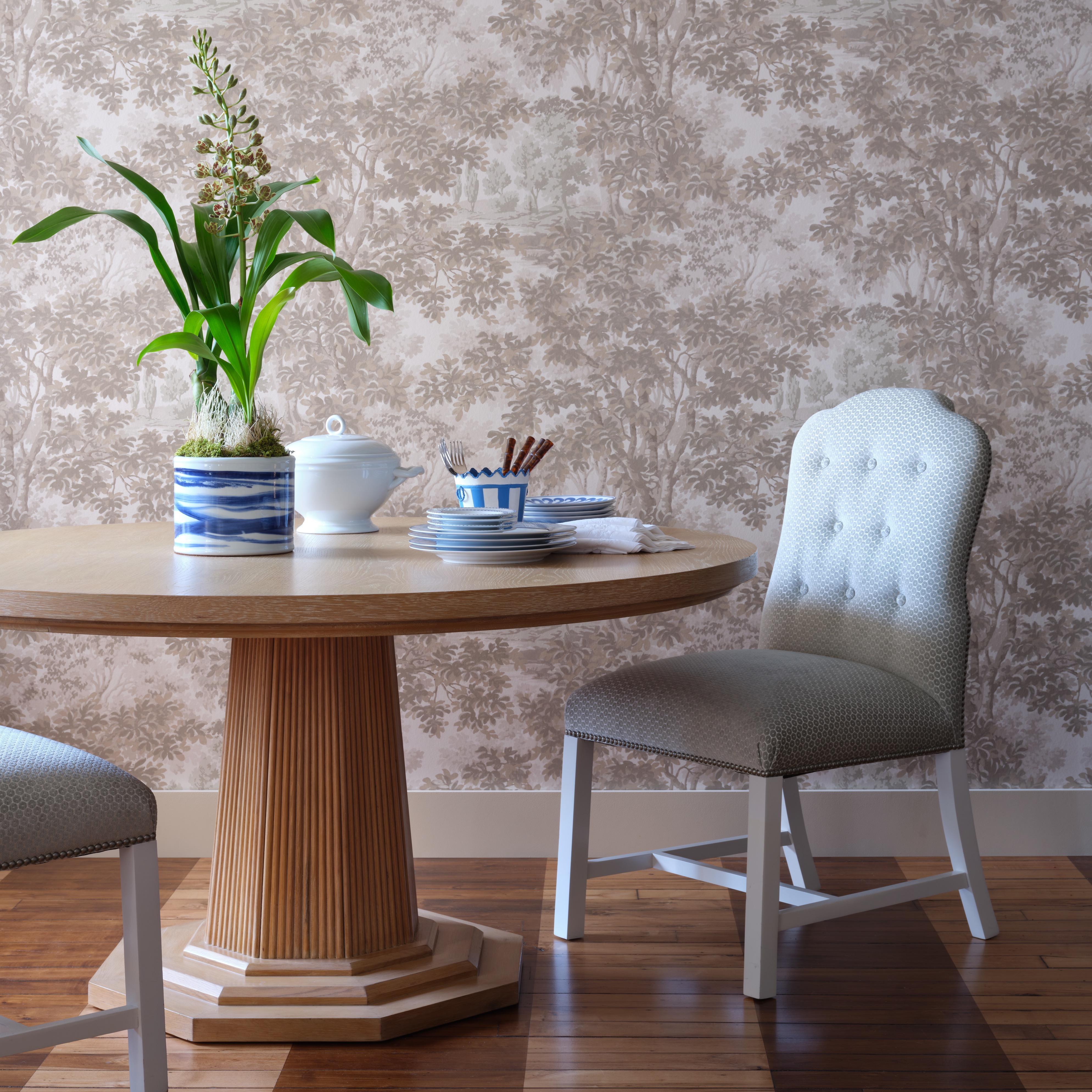 Contemporary Cerused Oak Pedestal Dining Table, Haven, by Bunny Williams Home For Sale