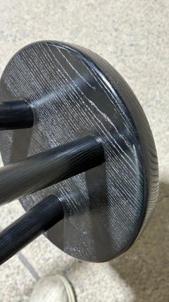 Cerused Oak Stool in the style of Charlotte Perriand