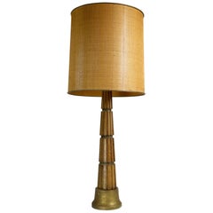 Cerused Oak Table Lamp after Russel Wright